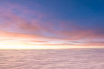Fototapeta na wymiar Blurred background sky at dusk
