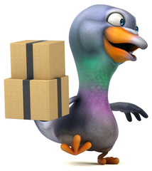 Fun pigeon - 3D Illustration
