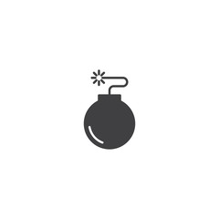 Bomb icon vector