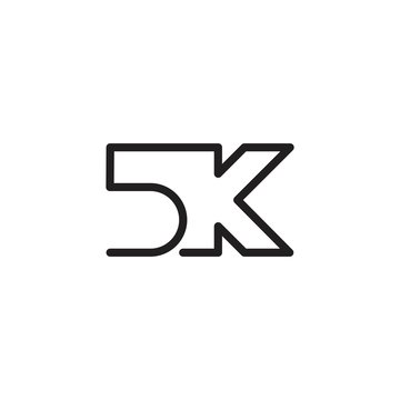 5k run logo design vector icon Stock Vector | Adobe Stock