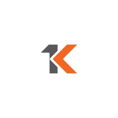 1k letter icon logo vector template