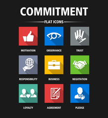 COMMITMENT FLAT ICONS