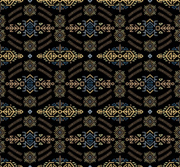 African Ethnic Style Vector Seamless Pattern