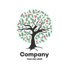 Modern deciduous tree logo