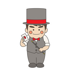 男性キャラクターマジシャン