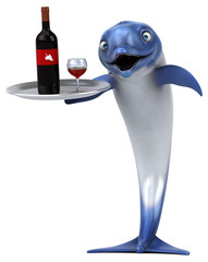 Fun dolphin - 3D Illustration