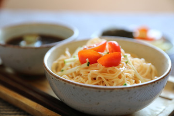 Cold noodles japanese food style