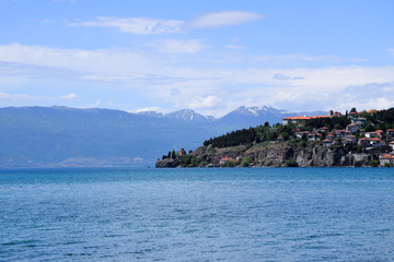 Church of St. John at Kaneo, near Ohrid lake. Ohrid Town, Macedonia.