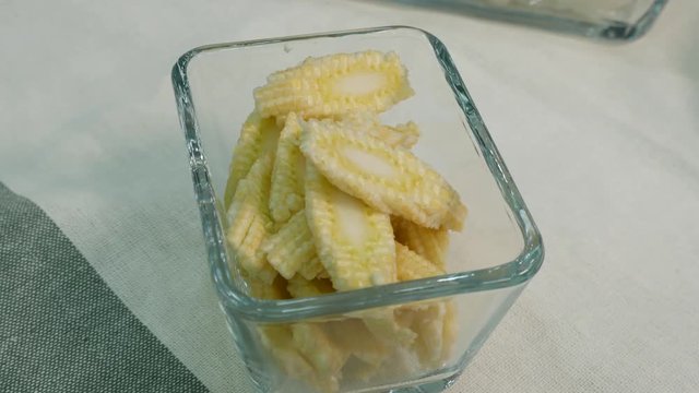 Baby Corn in a Glass
Sliced Baby Corn
Shooting in Studio