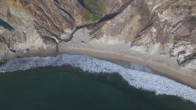 4K Aerial view of Bixby Creek Bridge in Big Sur California USA