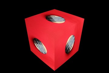 red cube with exclamation mark