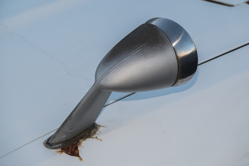 古い車のバックミラー　のold car rearview mirror