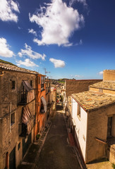 view of an old town in sicily, italy