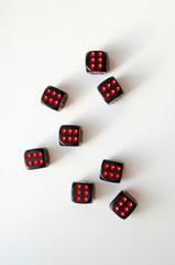 dice on white background