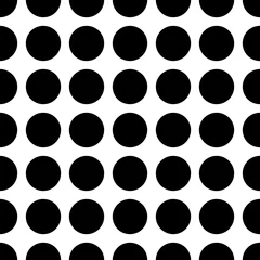 Tapeten Nahtloser Vektor Tupfenmuster schwarz und weiß. Design für Tapeten, Stoffe, Textilien, Verpackungen. Einfacher Hintergrund © Anna