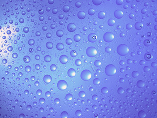  water drops over blue background
