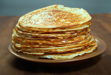 stack of pancakes - russian traditional food
