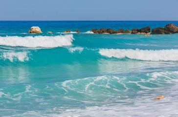 Summer Lefkada coast, Greece
