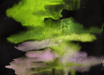 Abstract background, hand-painted texture, watercolor painting, splashes, drops of paint, paint smears. Design for backgrounds, wallpapers, covers and packaging.