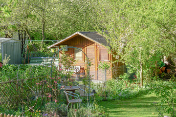 Gartenlaube in einem Kleingarten