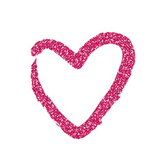 Red Glitter Heart. Vector