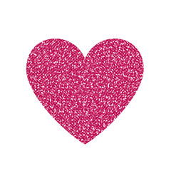 Red Glitter Heart. Vector