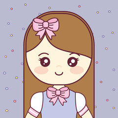 cute and little girl character