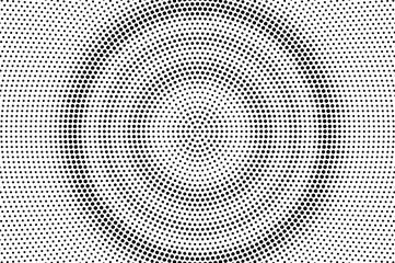 Black on white micro halftone vector texture. Digital optical illusion. Concentrated dotwork gradient for vintage effect