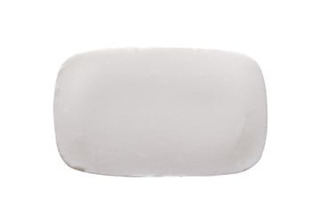 Soap bar white isolated on white background. clipping path.