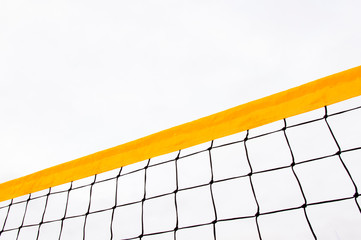 Sport net on white background. Volleyball net.