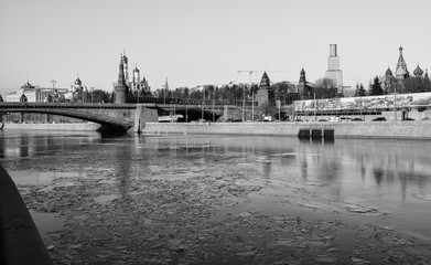 The Moscow Kremlin and the embankment.