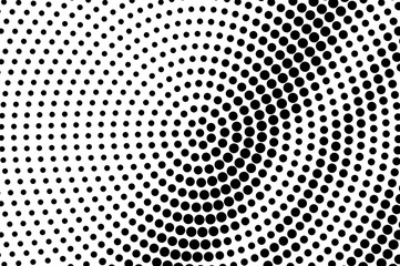 Black on white grunge halftone vector. Digital dotted texture. Oversized dotwork gradient for vintage effect.