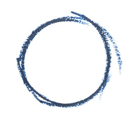Dark blue pencil drawings are isolated on white paper