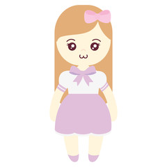 cute and little girl character