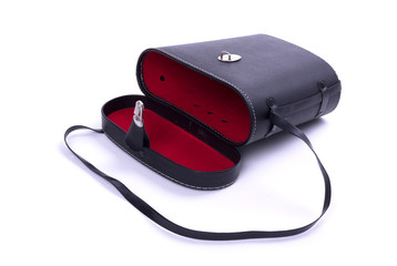 Vintage binoculars case isolated
