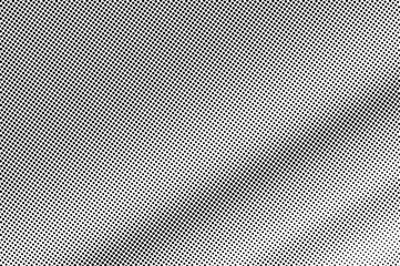 Black on white grunge halftone vector. Digital dotted texture. Frequent dotwork gradient. Monochrome halftone
