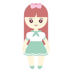 cute and little girl character