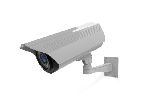 CCTV security camera. 3d rendering illustration