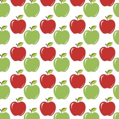 Seamless background/texture with red and green juicy apples