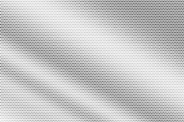 Black on white grunge halftone vector. Digital dotted texture. Small dotwork gradient. Monochrome halftone