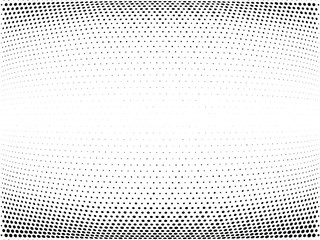 Halftone gradient pattern. Abstract halftone dots background. Monochrome dots pattern. Wave Grunge texture. Pop Art, Comic small dots. Vector design for presentation, report, flyer, cover