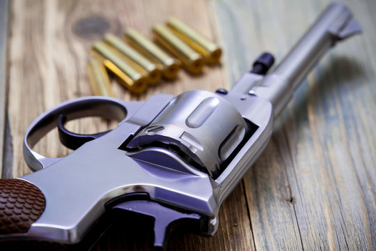 Nagan revolver with cartridges