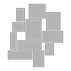 Gray photo frames