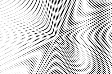 Black on white halftone vector. Centered dotted texture. Vertical dotwork gradient. Monochrome halftone overlay