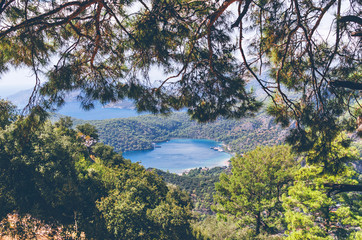 Aerial view of the beach of Oludeniz, Fethiye, Turkey