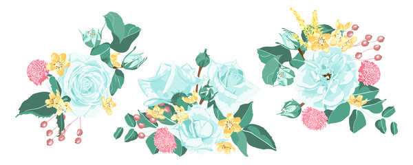 Roses Bouquet For Rustic Wedding Design.