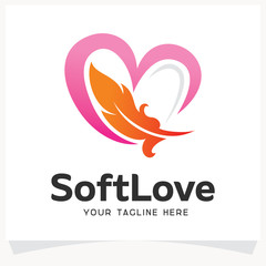 Soft Love Logo Design Template Inspiration