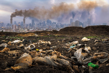Fototapeta City pollution. obraz