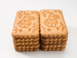 Cookies on a white background
