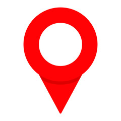Red maps pin. Location map icon. Location pin. Pin icon vector.